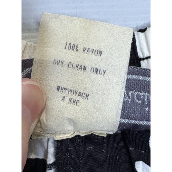 Saint Germain White Black Gambling Card Printed Bedazzled Blouse Short Set Small - Picture 15 of 15